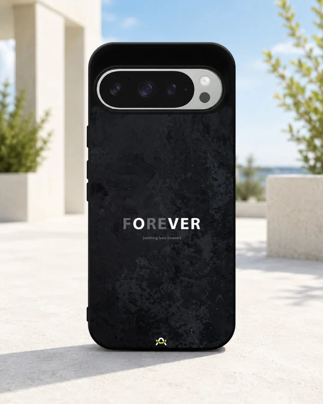 Forever Typography Phone Case - Charcoal Statement Print for iPhone, Samsung, Pixel, OnePlus & Vivo
