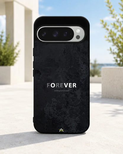 Forever Typography Phone Case - Charcoal Statement Print for iPhone, Samsung, Pixel, OnePlus & Vivo