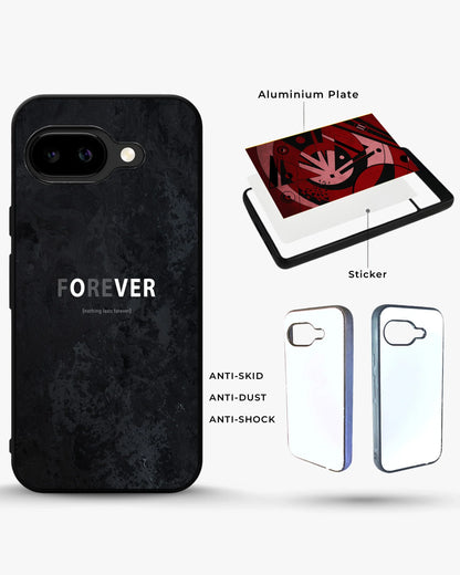Forever Typography Phone Case - Charcoal Statement Print for iPhone, Samsung, Pixel, OnePlus & Vivo