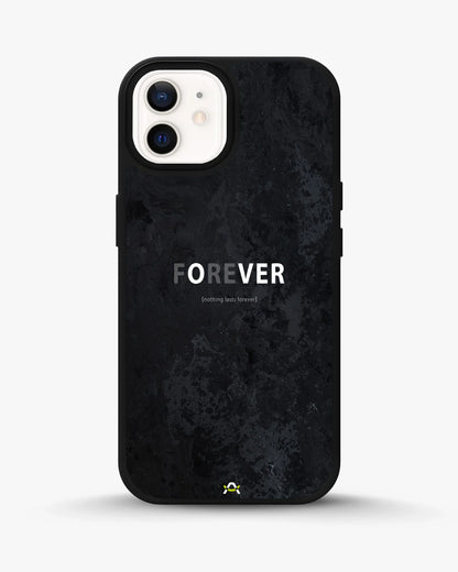 Forever Typography Phone Case - Charcoal Statement Print for iPhone, Samsung, Pixel, OnePlus & Vivo