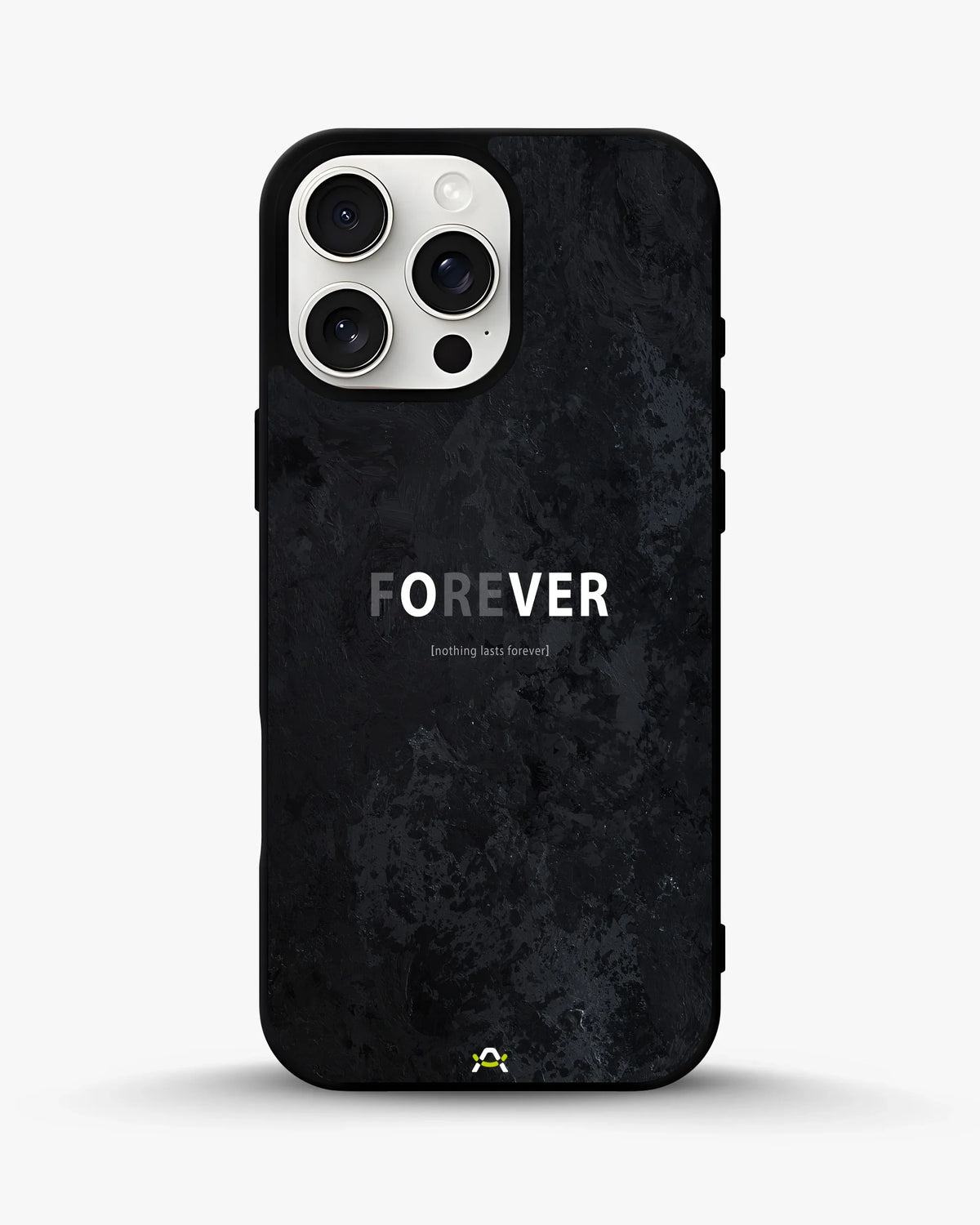 Forever Typography Phone Case - Charcoal Statement Print for iPhone, Samsung, Pixel, OnePlus & Vivo