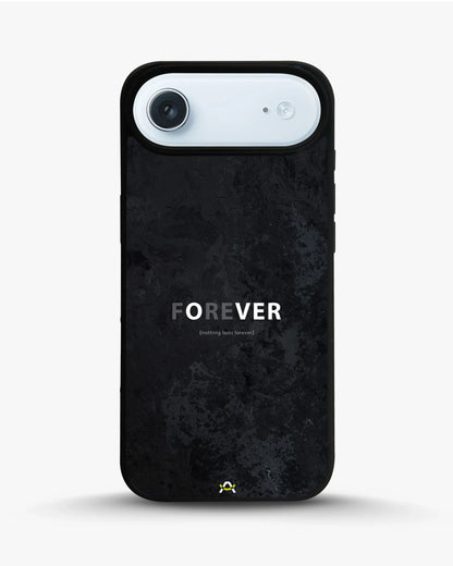 Forever Typography Phone Case - Charcoal Statement Print for iPhone, Samsung, Pixel, OnePlus & Vivo