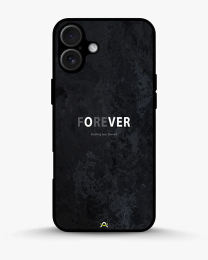 Forever Typography Phone Case - Charcoal Statement Print for iPhone, Samsung, Pixel, OnePlus & Vivo