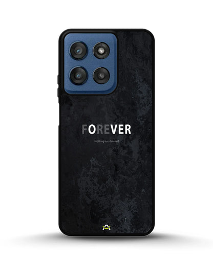 Forever Typography Phone Case - Charcoal Statement Print for iPhone, Samsung, Pixel, OnePlus & Vivo