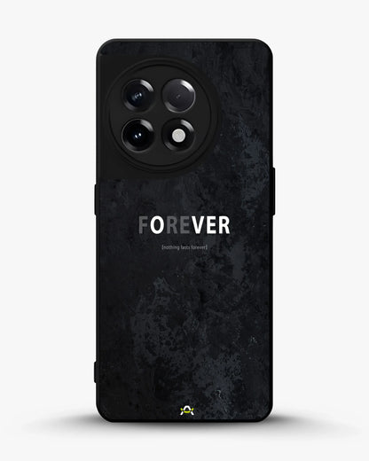 Forever Typography Phone Case - Charcoal Statement Print for iPhone, Samsung, Pixel, OnePlus & Vivo