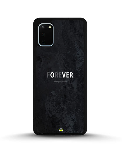 Forever Typography Phone Case - Charcoal Statement Print for iPhone, Samsung, Pixel, OnePlus & Vivo