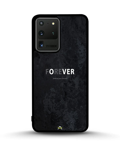 Forever Typography Phone Case - Charcoal Statement Print for iPhone, Samsung, Pixel, OnePlus & Vivo
