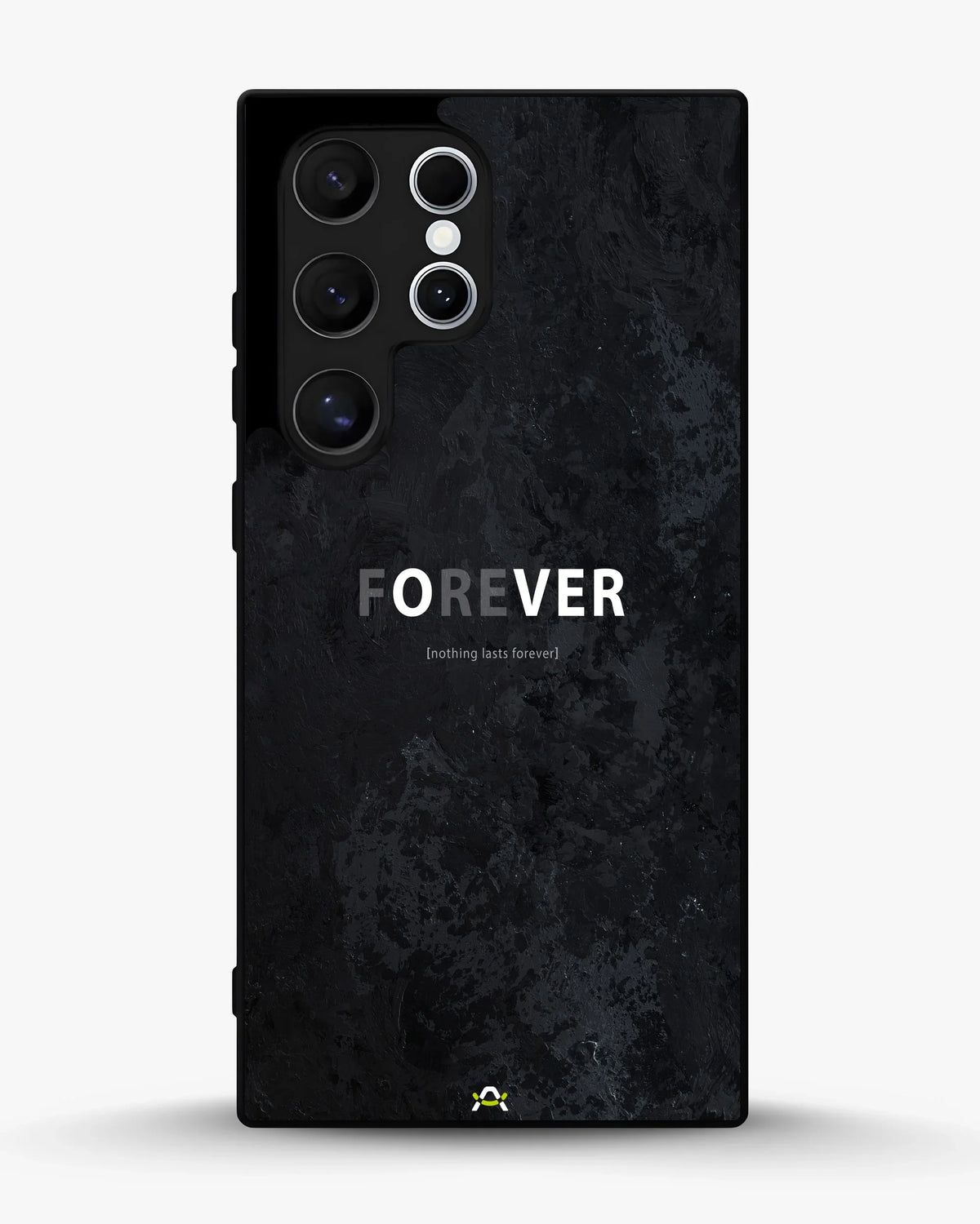 Forever Typography Phone Case - Charcoal Statement Print for iPhone, Samsung, Pixel, OnePlus & Vivo