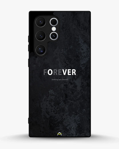 Forever Typography Phone Case - Charcoal Statement Print for iPhone, Samsung, Pixel, OnePlus & Vivo