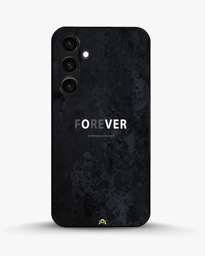 Forever Typography Phone Case - Charcoal Statement Print for iPhone, Samsung, Pixel, OnePlus & Vivo