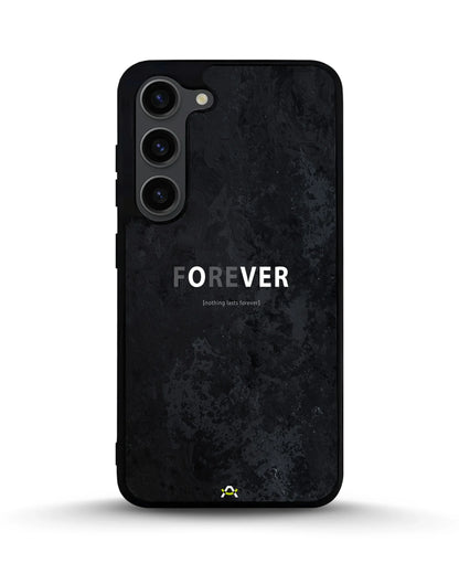 Forever Typography Phone Case - Charcoal Statement Print for iPhone, Samsung, Pixel, OnePlus & Vivo