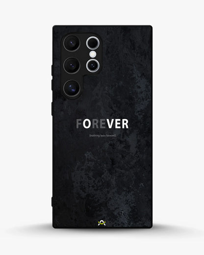 Forever Typography Phone Case - Charcoal Statement Print for iPhone, Samsung, Pixel, OnePlus & Vivo