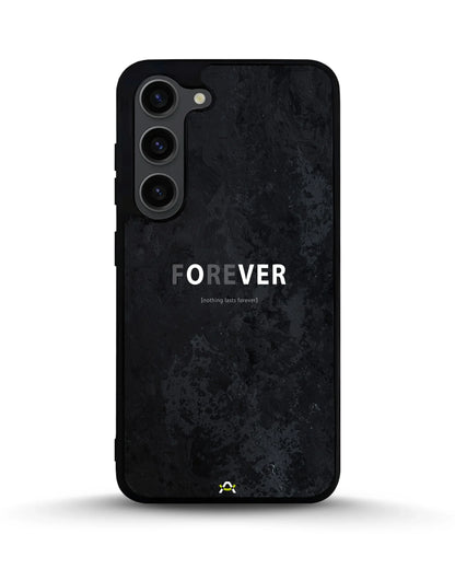 Forever Typography Phone Case - Charcoal Statement Print for iPhone, Samsung, Pixel, OnePlus & Vivo
