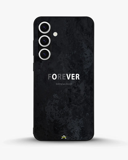 Forever Typography Phone Case - Charcoal Statement Print for iPhone, Samsung, Pixel, OnePlus & Vivo
