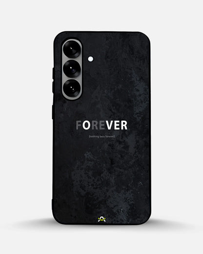 Forever Typography Phone Case - Charcoal Statement Print for iPhone, Samsung, Pixel, OnePlus & Vivo