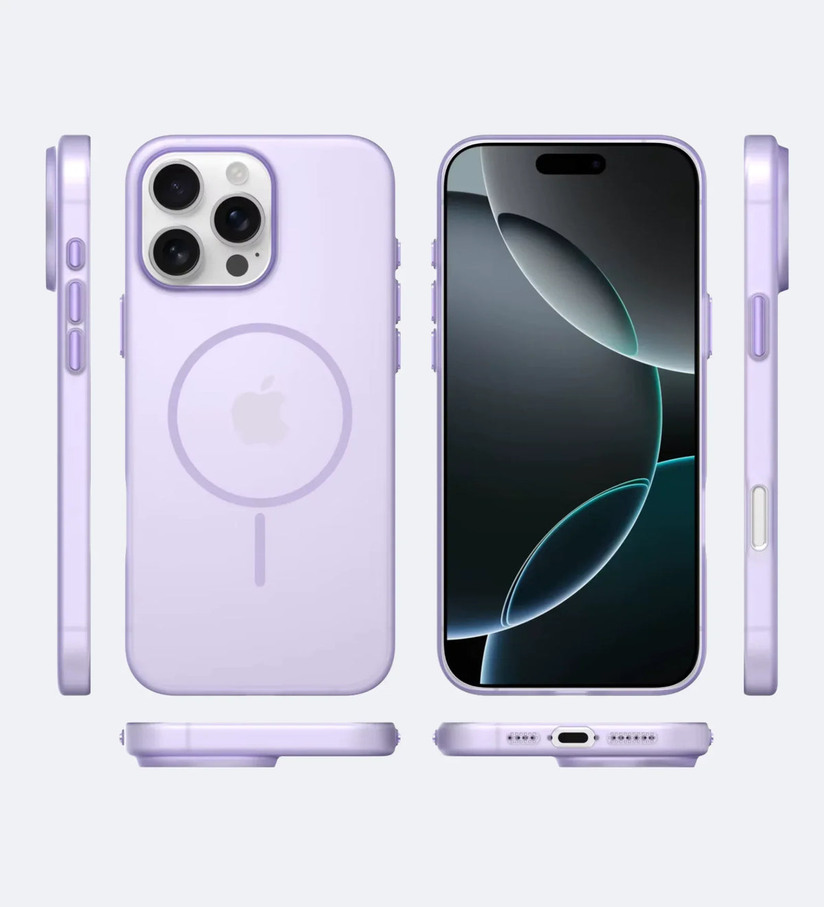 Frosted Ultra-Thin iPhone Case with MagSafe – Matte, 0.35 mm - Purple