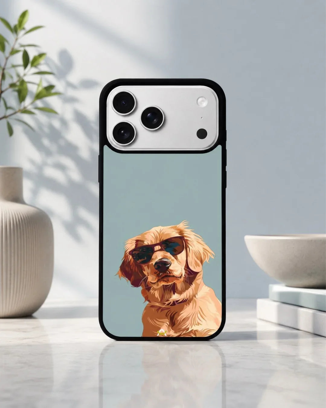 Cool Sunglass Dog Phone Case – Glossy Printed Phone Case for iPhone, Samsung, Pixel & OnePlus