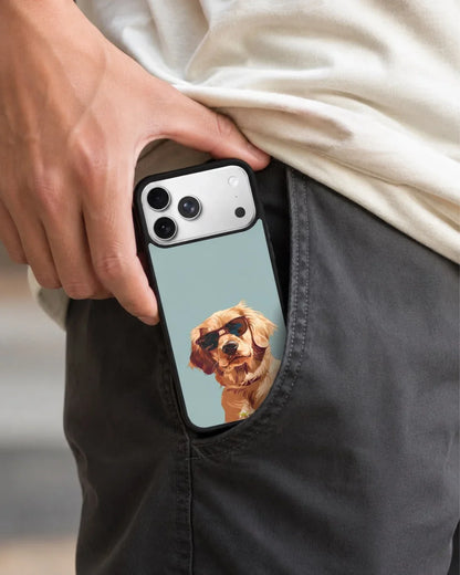 Cool Sunglass Dog Phone Case – Glossy Printed Phone Case for iPhone, Samsung, Pixel & OnePlus