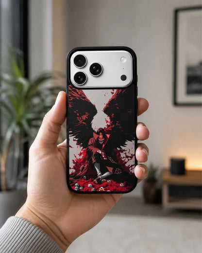Itachi Uchiha Anime Case – Glossy Printed Back Cover for iPhone, Samsung, Pixel & OnePlus