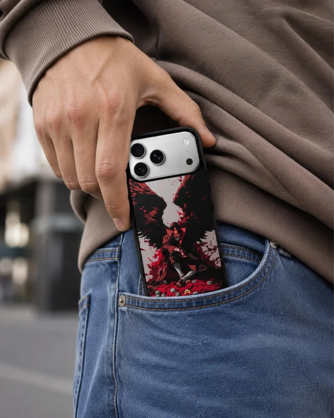 Itachi Uchiha Anime Case – Glossy Printed Back Cover for iPhone, Samsung, Pixel & OnePlus