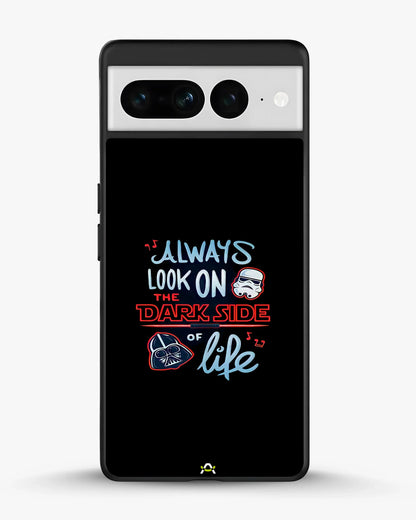 Always Look on the Dark Side Phone Case - Iconic Helmet Typography Print for iPhone, Samsung, Pixel, OnePlus & Vivo