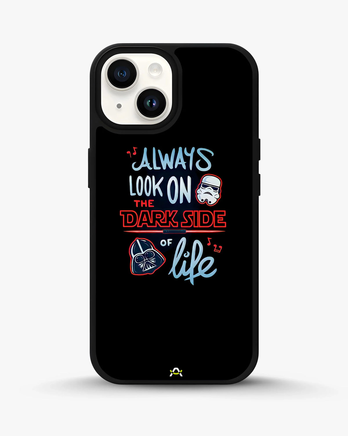 Always Look on the Dark Side Phone Case - Iconic Helmet Typography Print for iPhone, Samsung, Pixel, OnePlus & Vivo