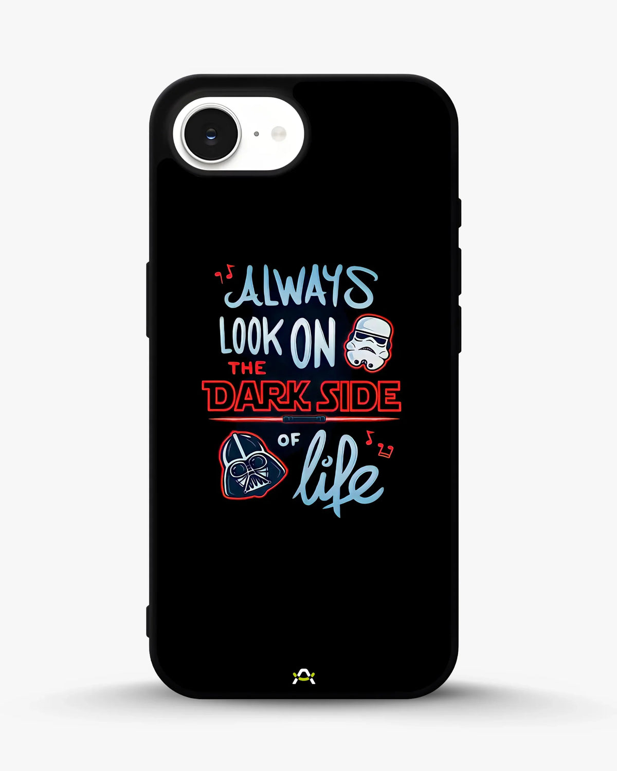 Always Look on the Dark Side Phone Case - Iconic Helmet Typography Print for iPhone, Samsung, Pixel, OnePlus & Vivo