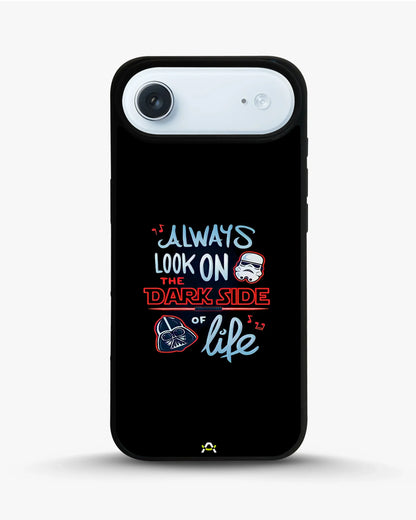 Always Look on the Dark Side Phone Case - Iconic Helmet Typography Print for iPhone, Samsung, Pixel, OnePlus & Vivo