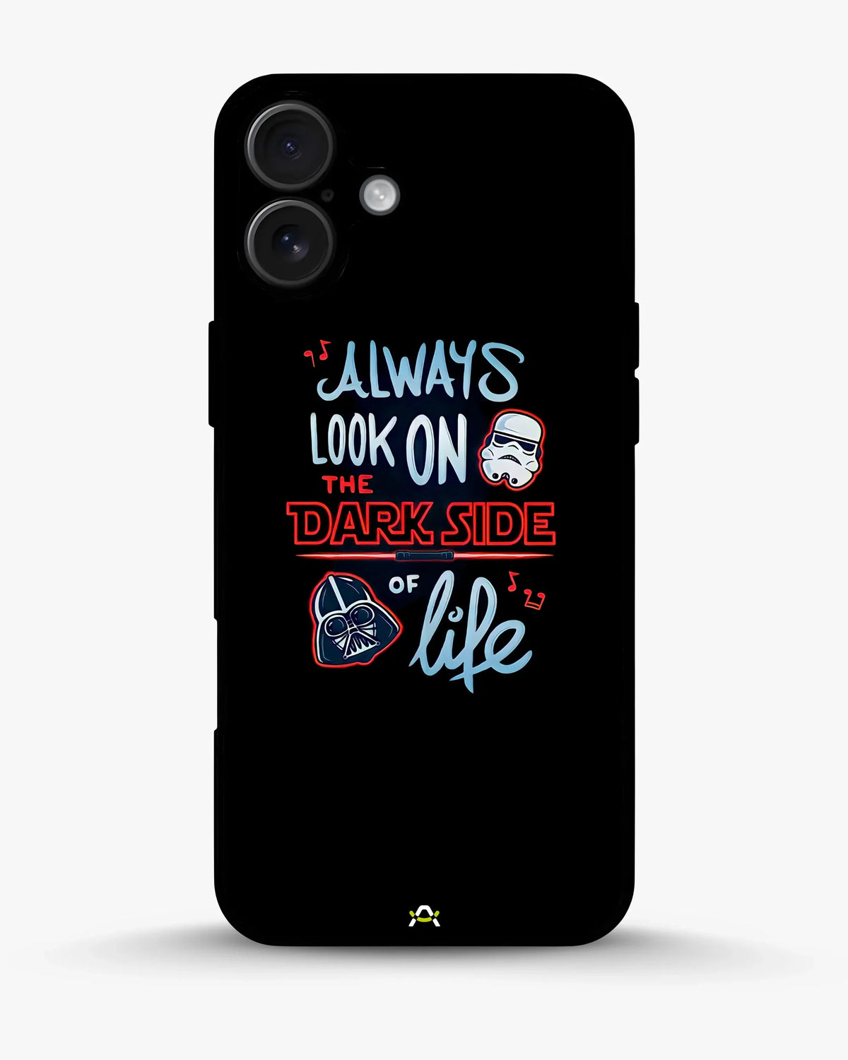 Always Look on the Dark Side Phone Case - Iconic Helmet Typography Print for iPhone, Samsung, Pixel, OnePlus & Vivo