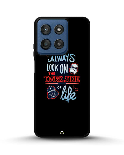 Always Look on the Dark Side Phone Case - Iconic Helmet Typography Print for iPhone, Samsung, Pixel, OnePlus & Vivo