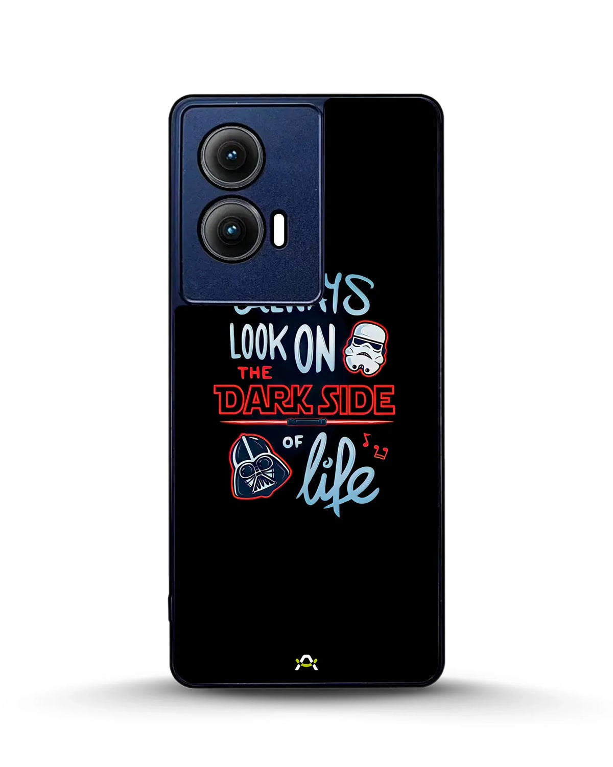 Always Look on the Dark Side Phone Case - Iconic Helmet Typography Print for iPhone, Samsung, Pixel, OnePlus & Vivo