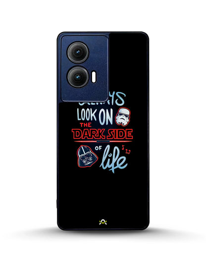Always Look on the Dark Side Phone Case - Iconic Helmet Typography Print for iPhone, Samsung, Pixel, OnePlus & Vivo