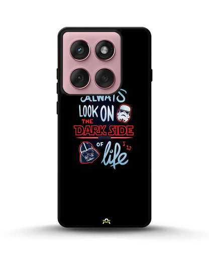 Always Look on the Dark Side Phone Case - Iconic Helmet Typography Print for iPhone, Samsung, Pixel, OnePlus & Vivo