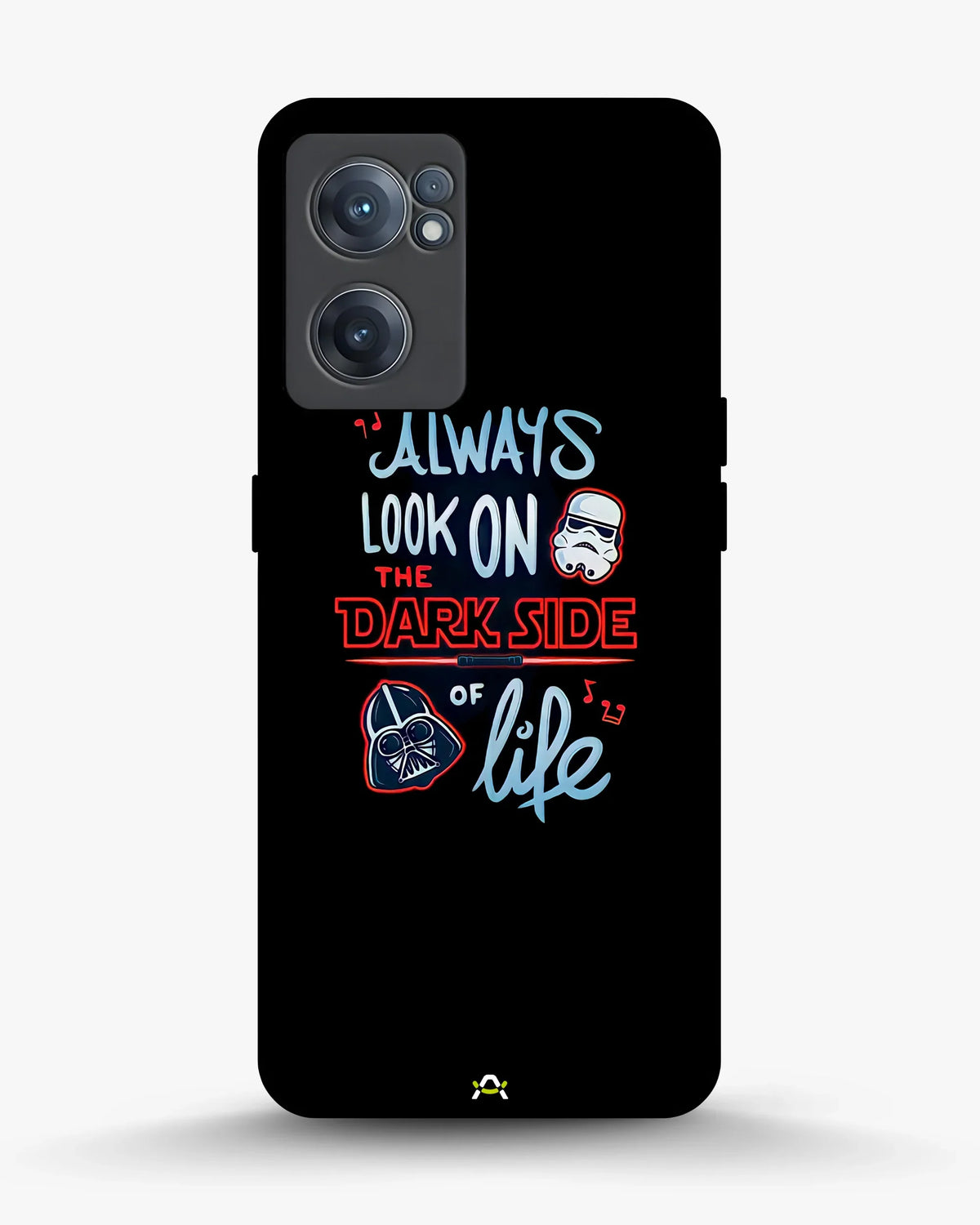 Always Look on the Dark Side Phone Case - Iconic Helmet Typography Print for iPhone, Samsung, Pixel, OnePlus & Vivo