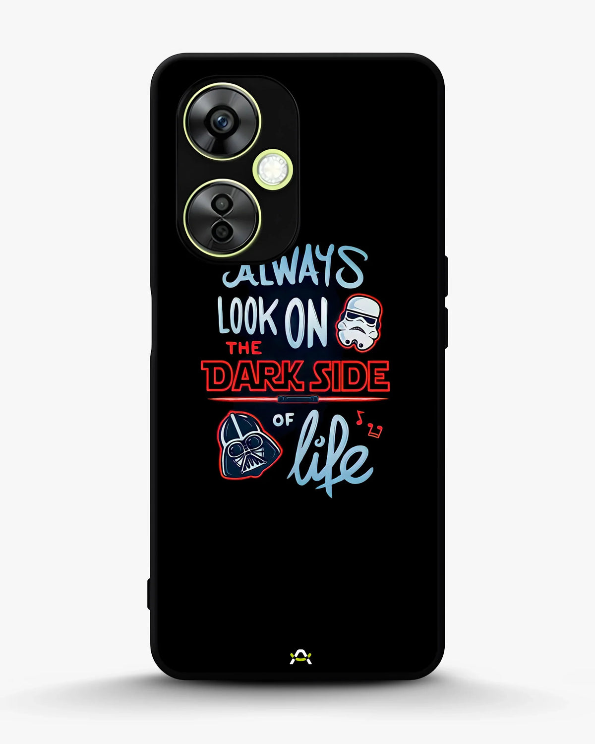 Always Look on the Dark Side Phone Case - Iconic Helmet Typography Print for iPhone, Samsung, Pixel, OnePlus & Vivo