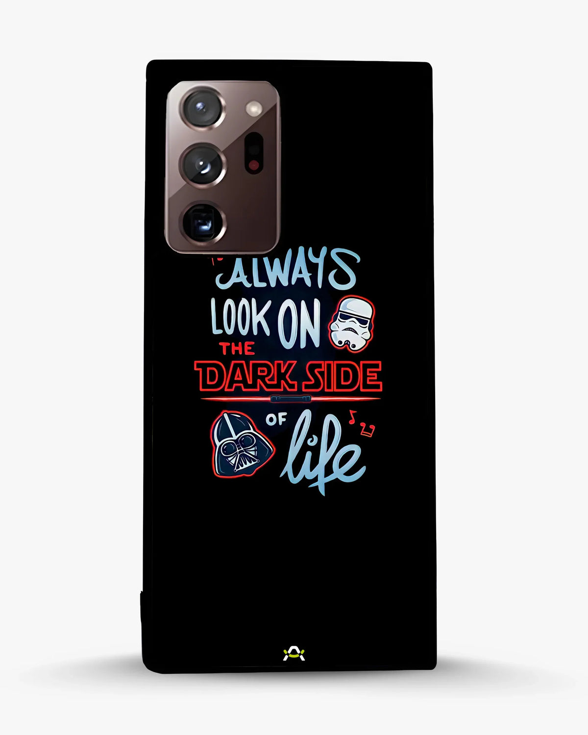 Always Look on the Dark Side Phone Case - Iconic Helmet Typography Print for iPhone, Samsung, Pixel, OnePlus & Vivo