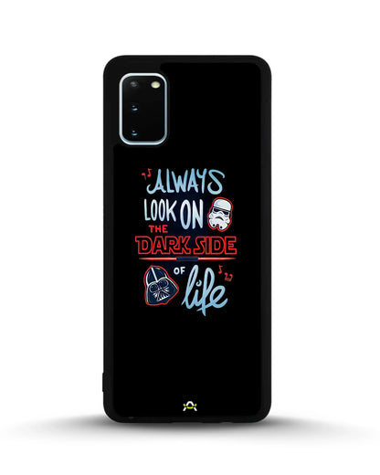 Always Look on the Dark Side Phone Case - Iconic Helmet Typography Print for iPhone, Samsung, Pixel, OnePlus & Vivo