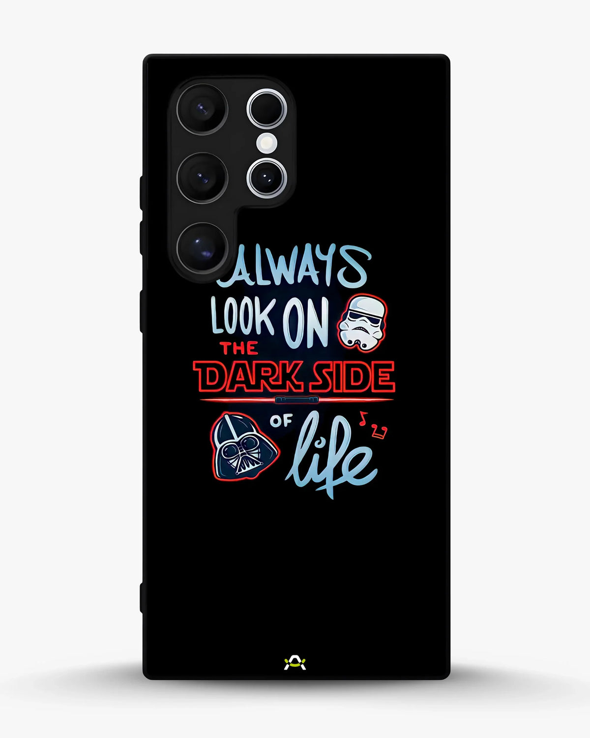 Always Look on the Dark Side Phone Case - Iconic Helmet Typography Print for iPhone, Samsung, Pixel, OnePlus & Vivo