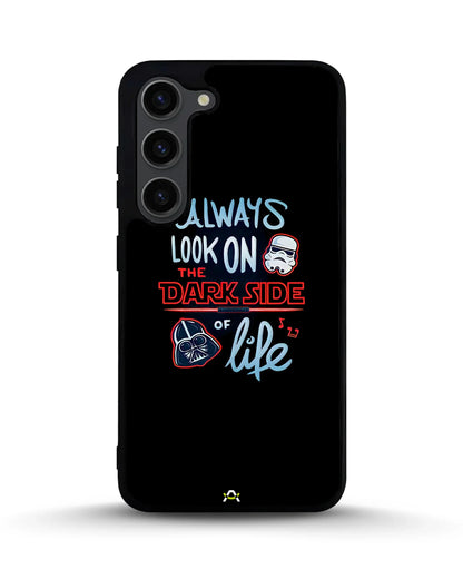 Always Look on the Dark Side Phone Case - Iconic Helmet Typography Print for iPhone, Samsung, Pixel, OnePlus & Vivo