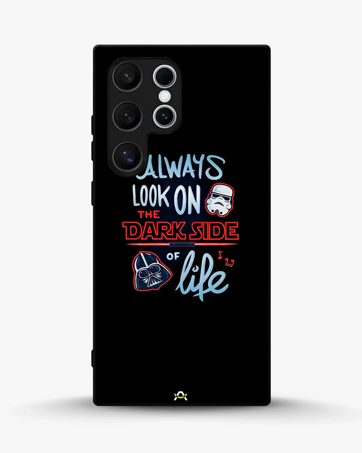 Always Look on the Dark Side Phone Case - Iconic Helmet Typography Print for iPhone, Samsung, Pixel, OnePlus & Vivo