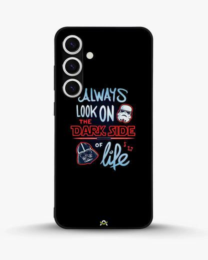 Always Look on the Dark Side Phone Case - Iconic Helmet Typography Print for iPhone, Samsung, Pixel, OnePlus & Vivo