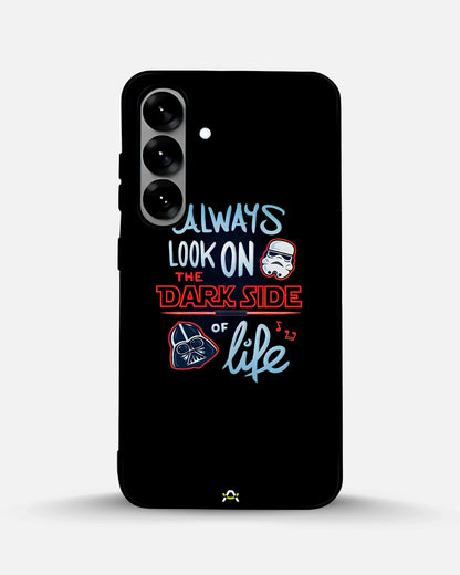 Always Look on the Dark Side Phone Case - Iconic Helmet Typography Print for iPhone, Samsung, Pixel, OnePlus & Vivo