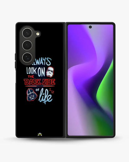 Always Look on the Dark Side Phone Case - Iconic Helmet Typography Print for iPhone, Samsung, Pixel, OnePlus & Vivo