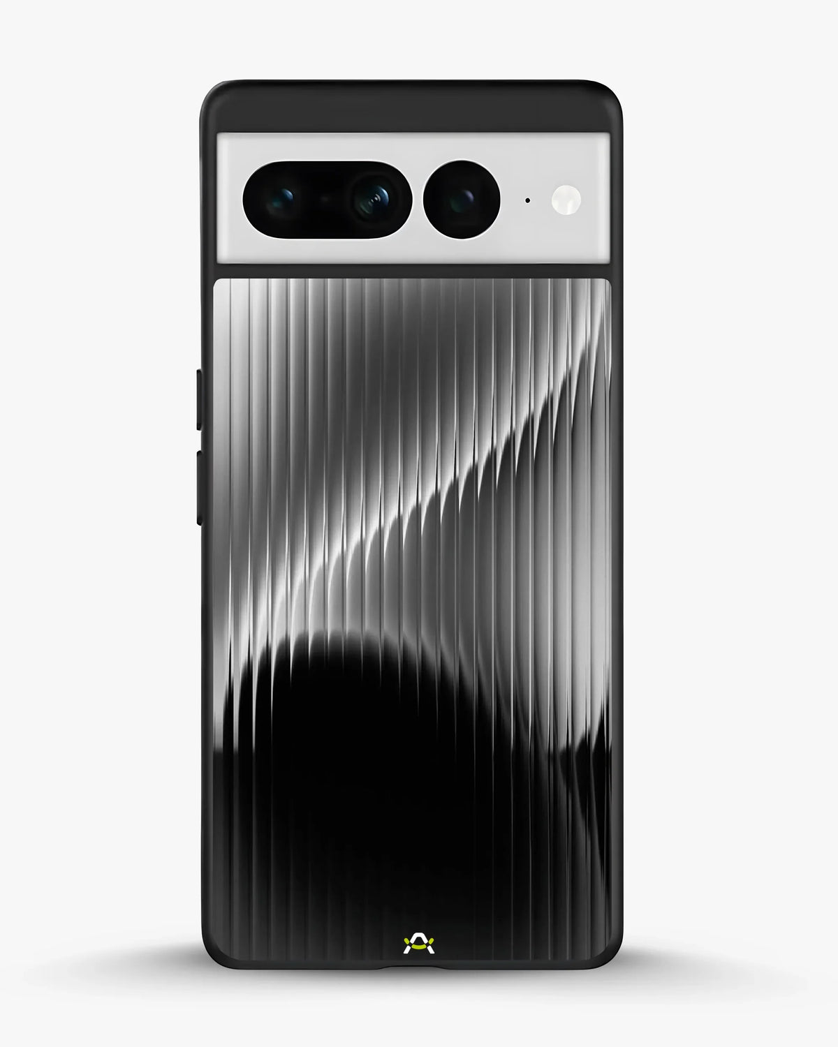 Gradient Stripes Phone Case - Black & Silver Abstract Print for iPhone, Samsung, Pixel, OnePlus & Vivo