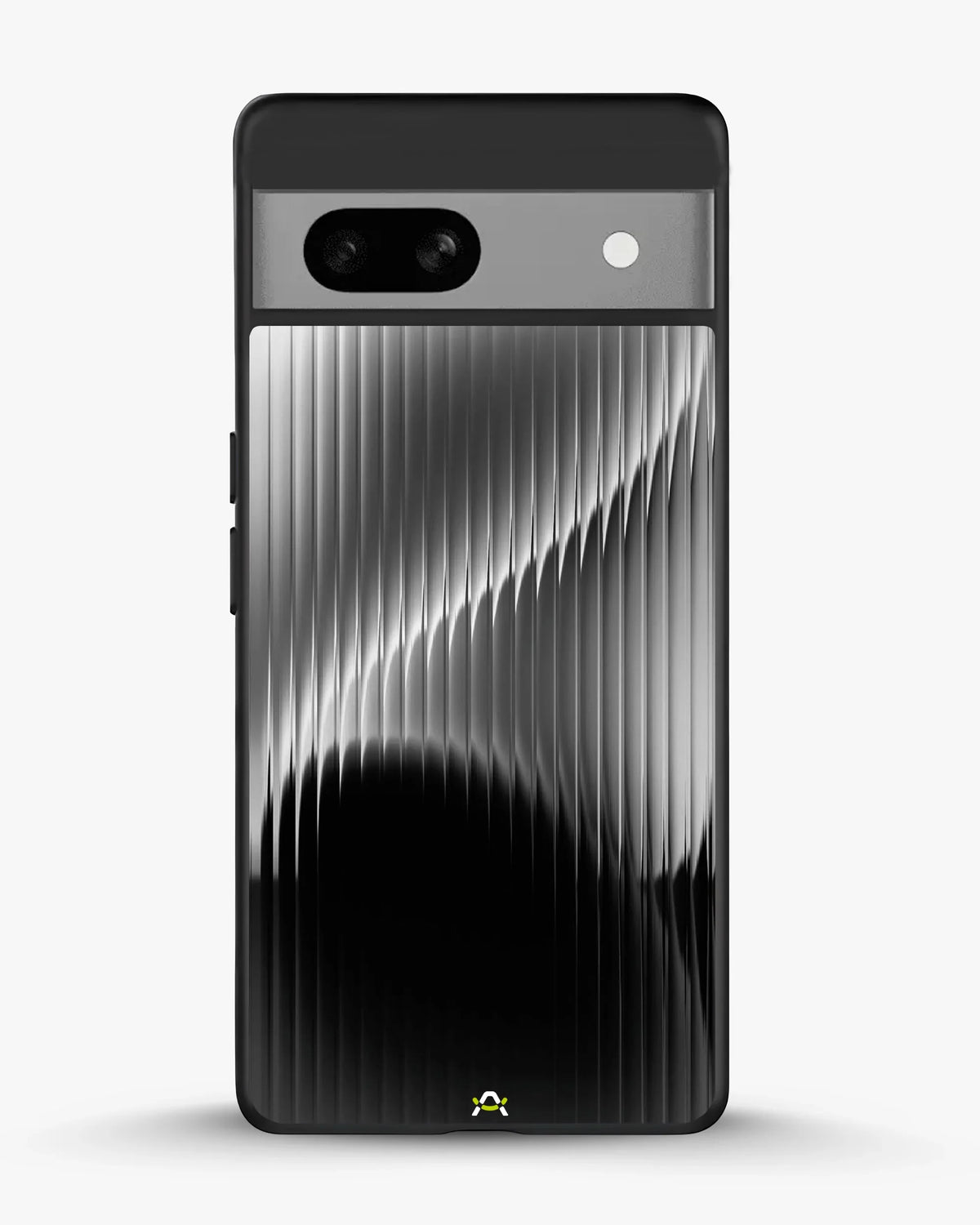 Gradient Stripes Phone Case - Black & Silver Abstract Print for iPhone, Samsung, Pixel, OnePlus & Vivo