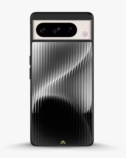 Gradient Stripes Phone Case - Black & Silver Abstract Print for iPhone, Samsung, Pixel, OnePlus & Vivo