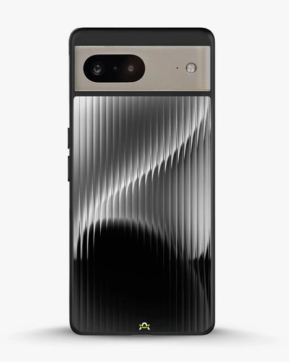 Gradient Stripes Phone Case - Black & Silver Abstract Print for iPhone, Samsung, Pixel, OnePlus & Vivo