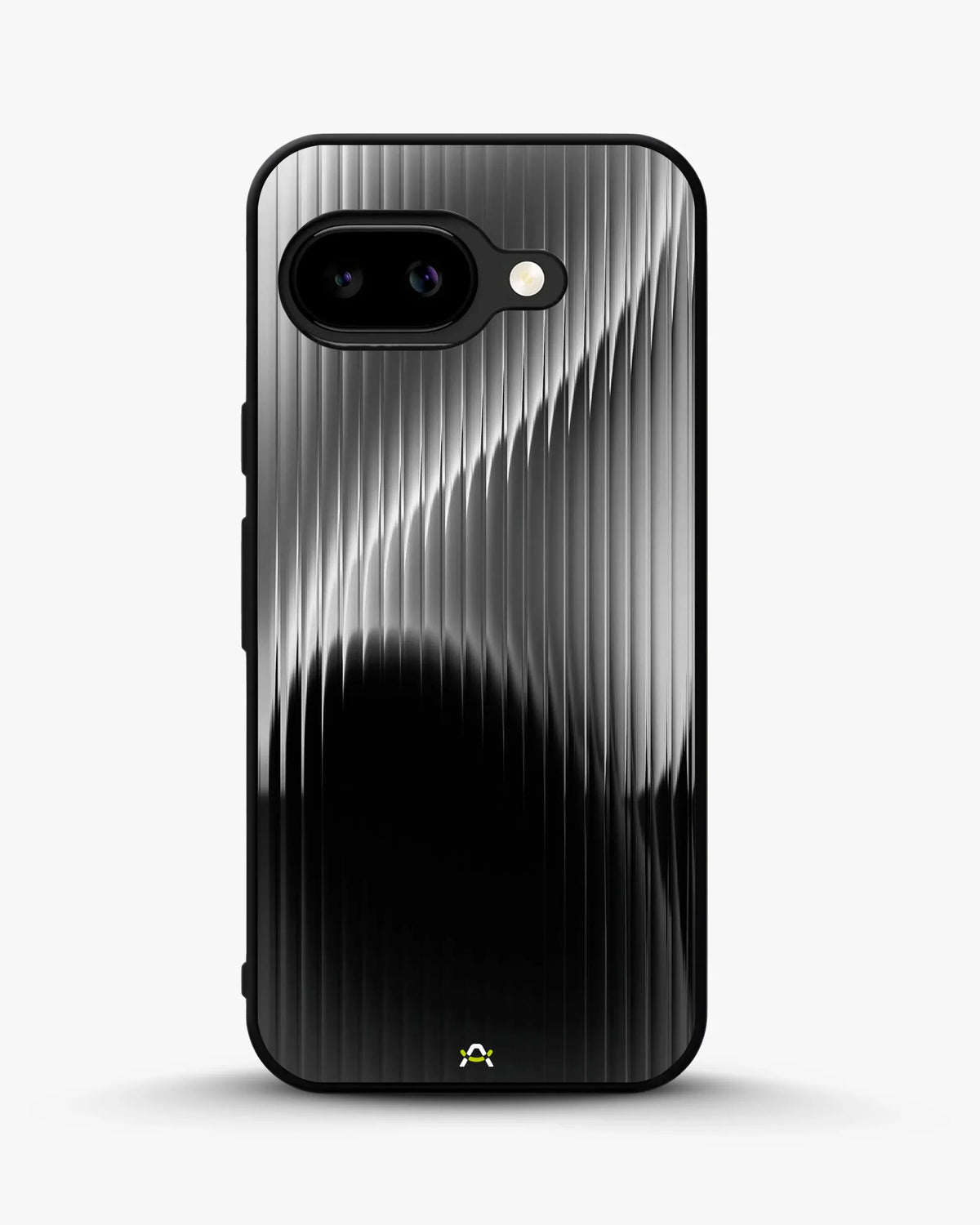 Gradient Stripes Phone Case - Black & Silver Abstract Print for iPhone, Samsung, Pixel, OnePlus & Vivo