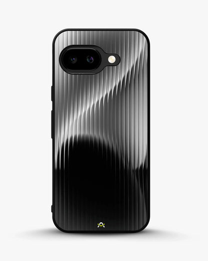 Gradient Stripes Phone Case - Black & Silver Abstract Print for iPhone, Samsung, Pixel, OnePlus & Vivo