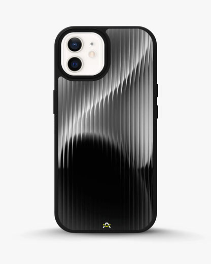 Gradient Stripes Phone Case - Black & Silver Abstract Print for iPhone, Samsung, Pixel, OnePlus & Vivo